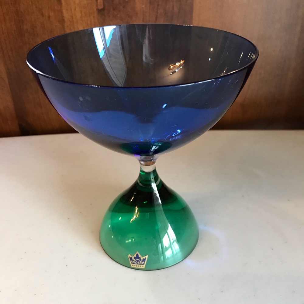 Vintage 1960’s Glass Bowl by Vicke Lindstrand for Kosta Sweden Glass